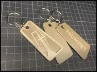 Trumpet Keychain - CIRCLES background + TEXT