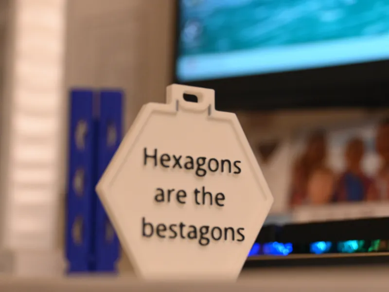 Hexagons are the bestagons - keychain