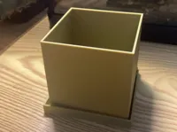 方形花盆90*90mm*90mm厚度2mm,带托盘