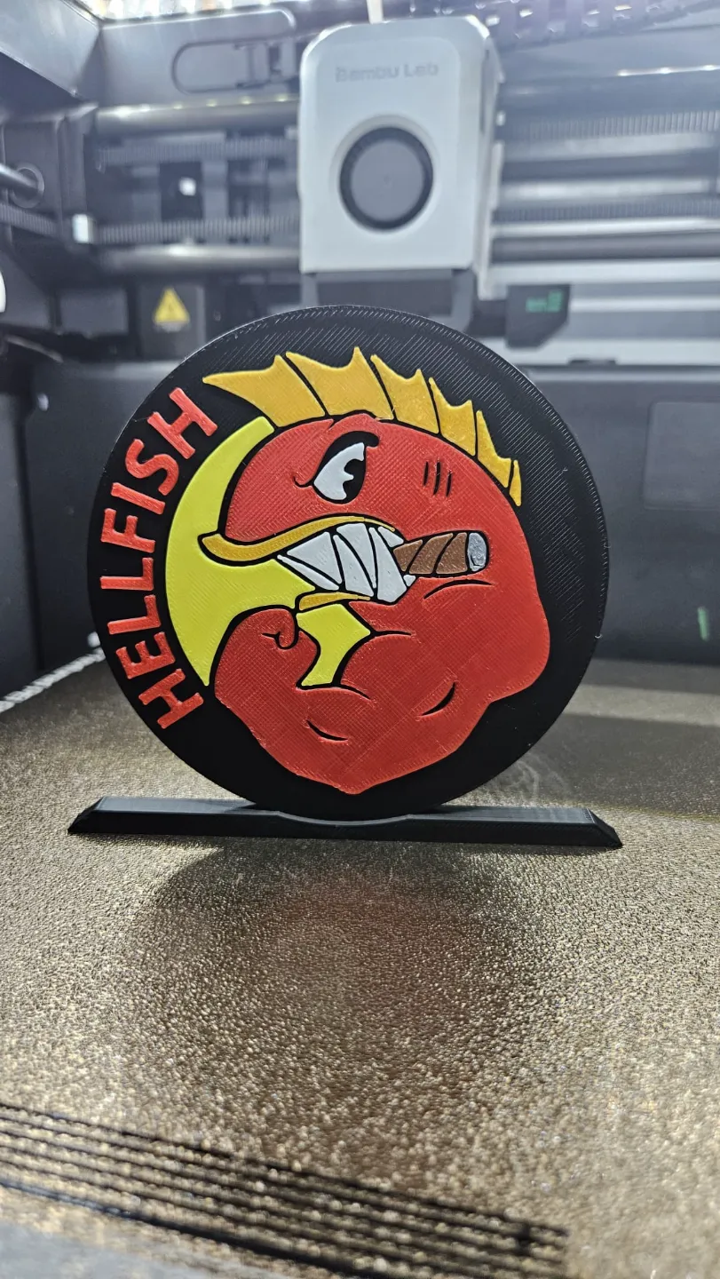 Flying Hellfish Table Stand by 5kyrunn3r - MakerWorld