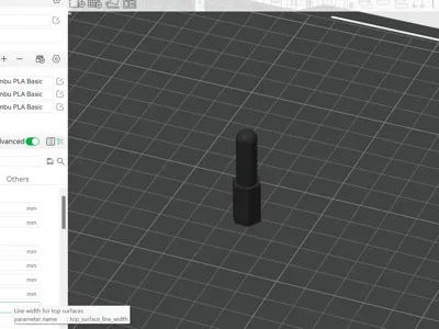 Kamtec 1300 Rear post M3 Screw 15mm base