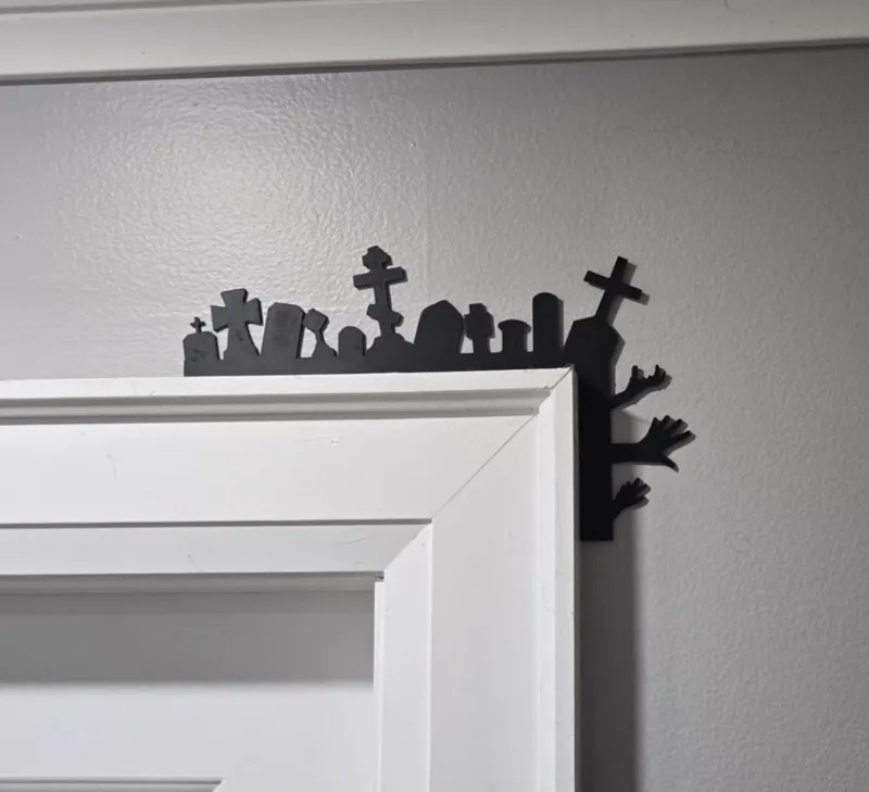 Halloween Tombstone Door Corner