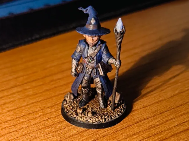 Halfling wizard of the storm, D&D miniature
