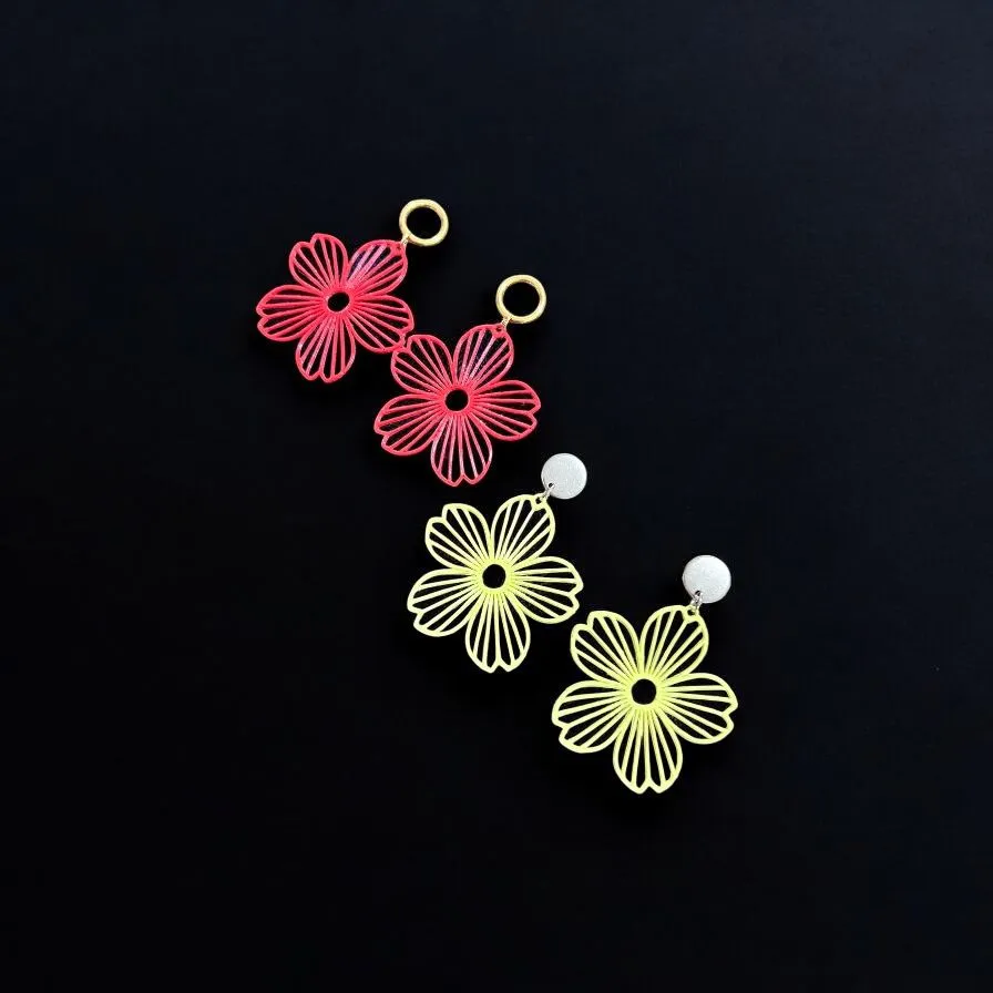 Pendientes flor cerezo view 2