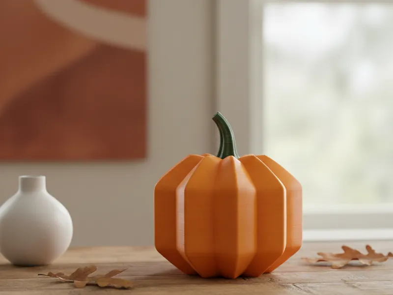 Geometrischer Deko-Kürbis – Moderne Herbstdeko