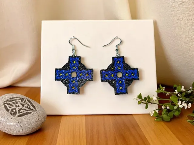 Celtic cross earrings