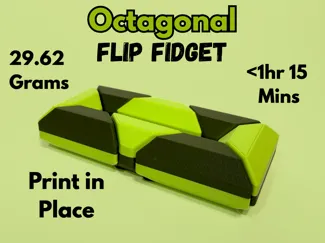 Octagonal Flip Fidget - Print in Place