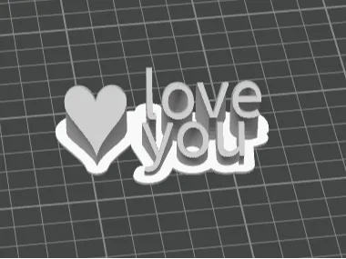 Valentines gift "love you"