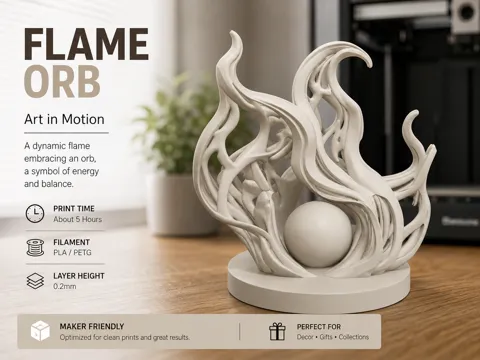 Estante o repisa: Flame orb — referencia de MakerWorld