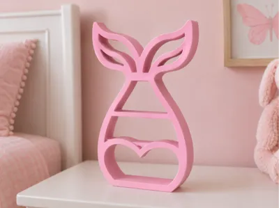 Small Mermaid Tail Display Shelf Heart Design