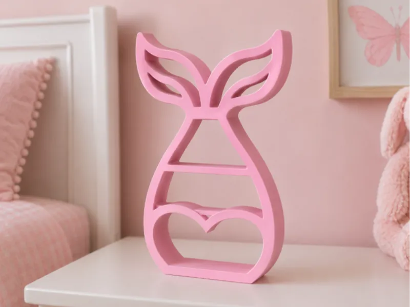 Small Mermaid Tail Display Shelf Heart Design
