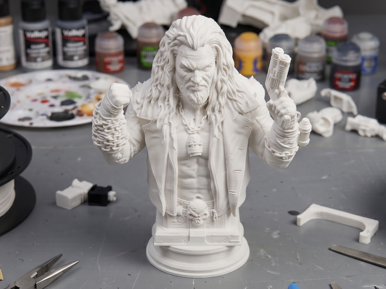 Jason Momoa lobo Bust 3D Print Model 25