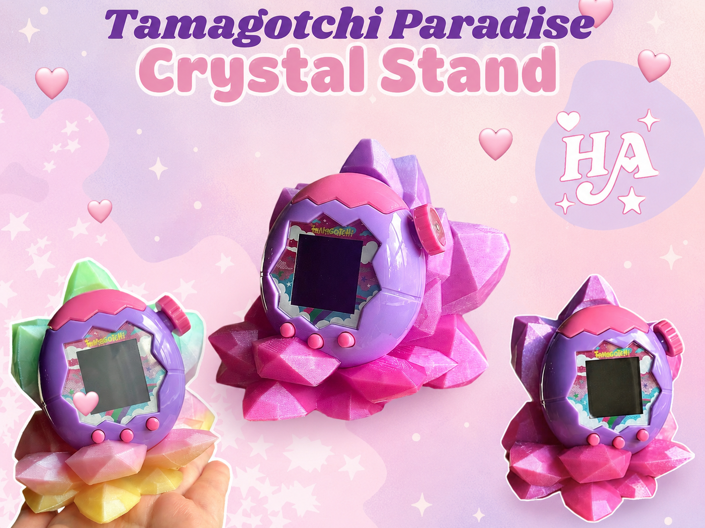Crystal Stand for Tamagotchi Paradise NO SUPPORTS 3D model