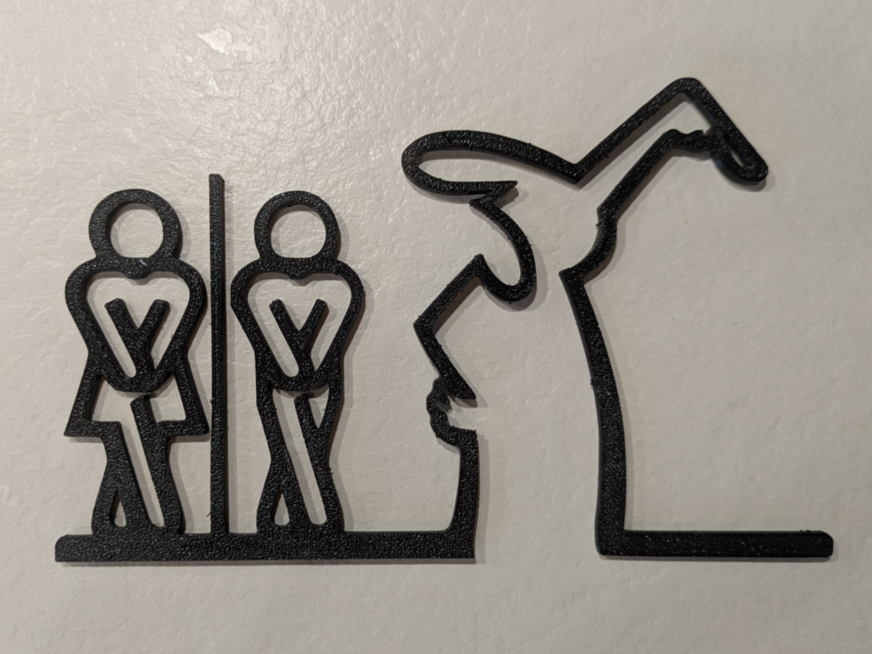 Humorous bathroom door hanger – La Linea Balum
