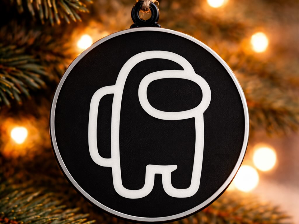 SUS Crewmate ඞ - Among Us Style Meme Ornament