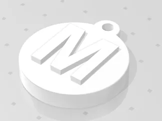 Portachiavi con lettera M e slot per Tag NFC