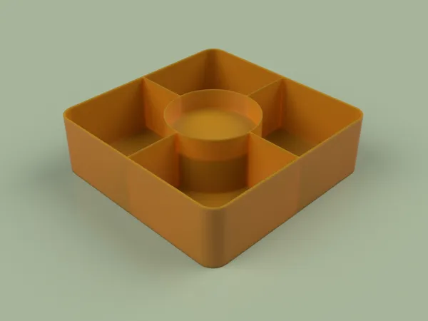 Plateau à grignoter avec compartiments