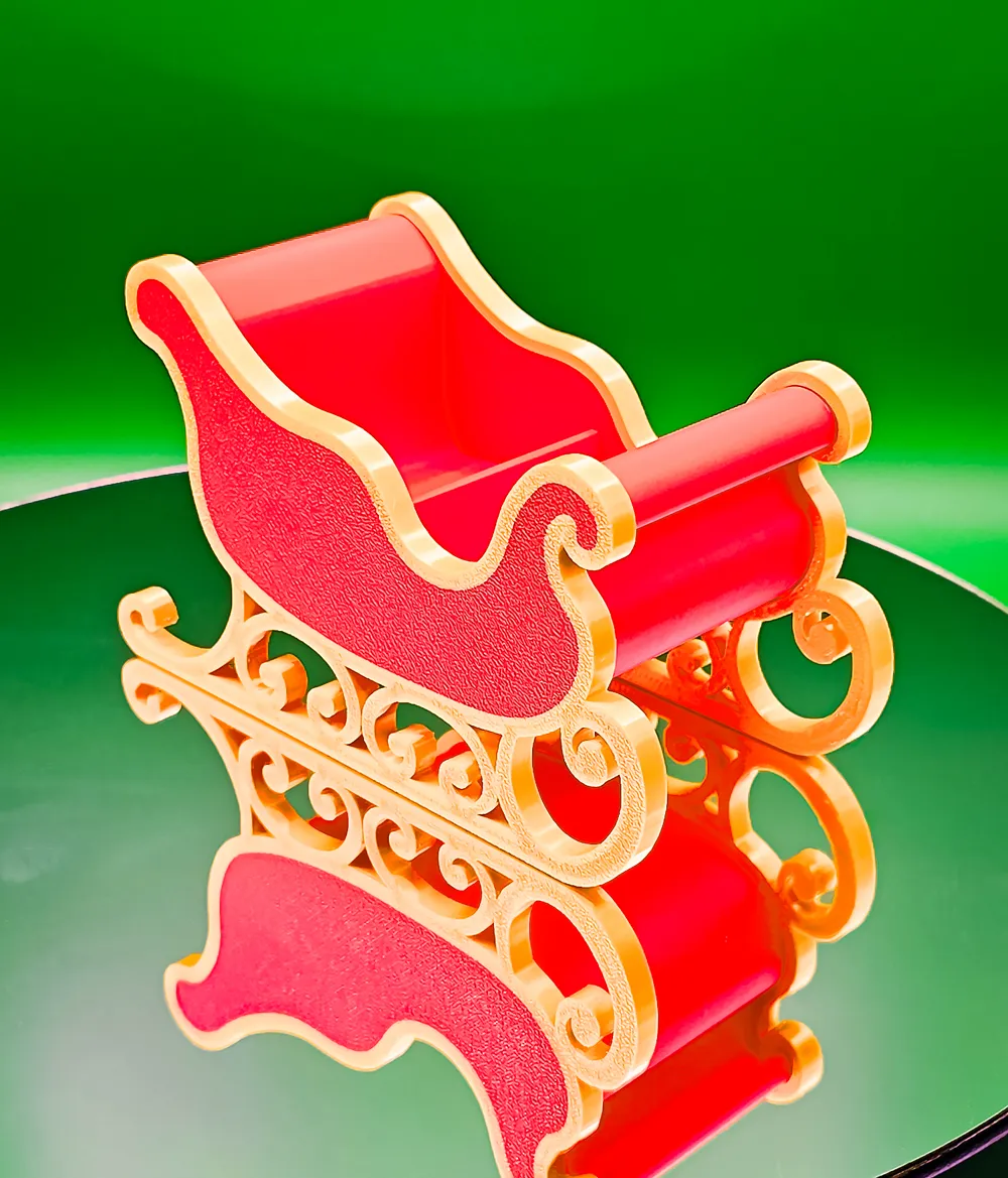 Santa's Sleigh Card Holder Remixed by Fabouh MakerWorld Download Free