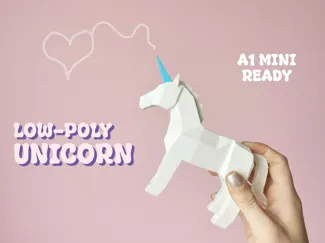 Low-Poly Unicorn – Fantasy Decor