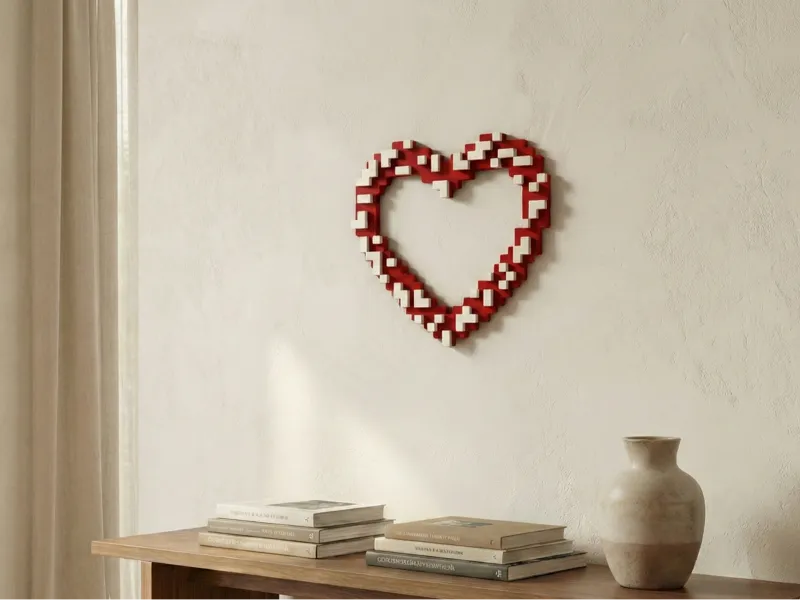8-Bit Love: Pixel Heart Photo Frame