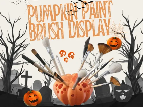 Pumpkin Paintbrush Display