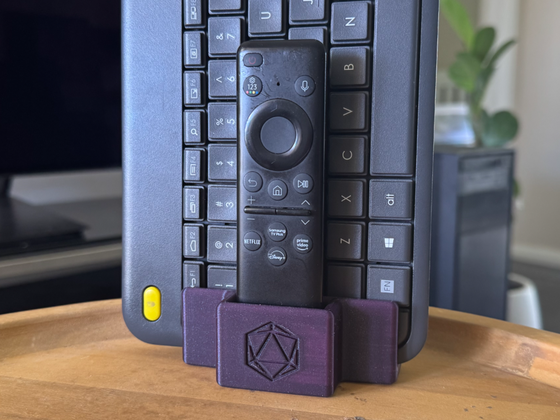 Samsung TV Remote & Logitech K400 Holder