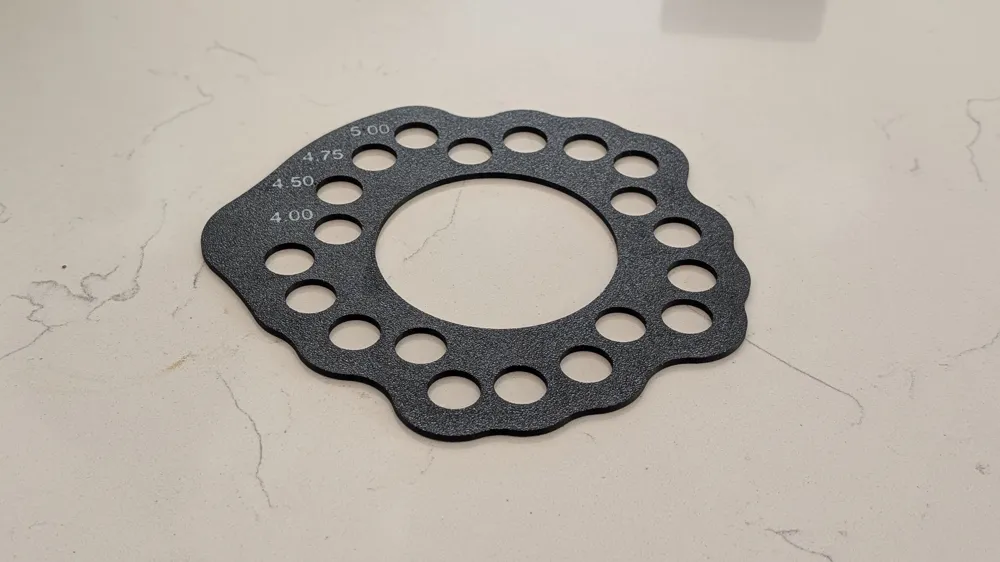 Bolt Pattern Measuring Template Wheel Lug Circle by Jelly Panic Labs