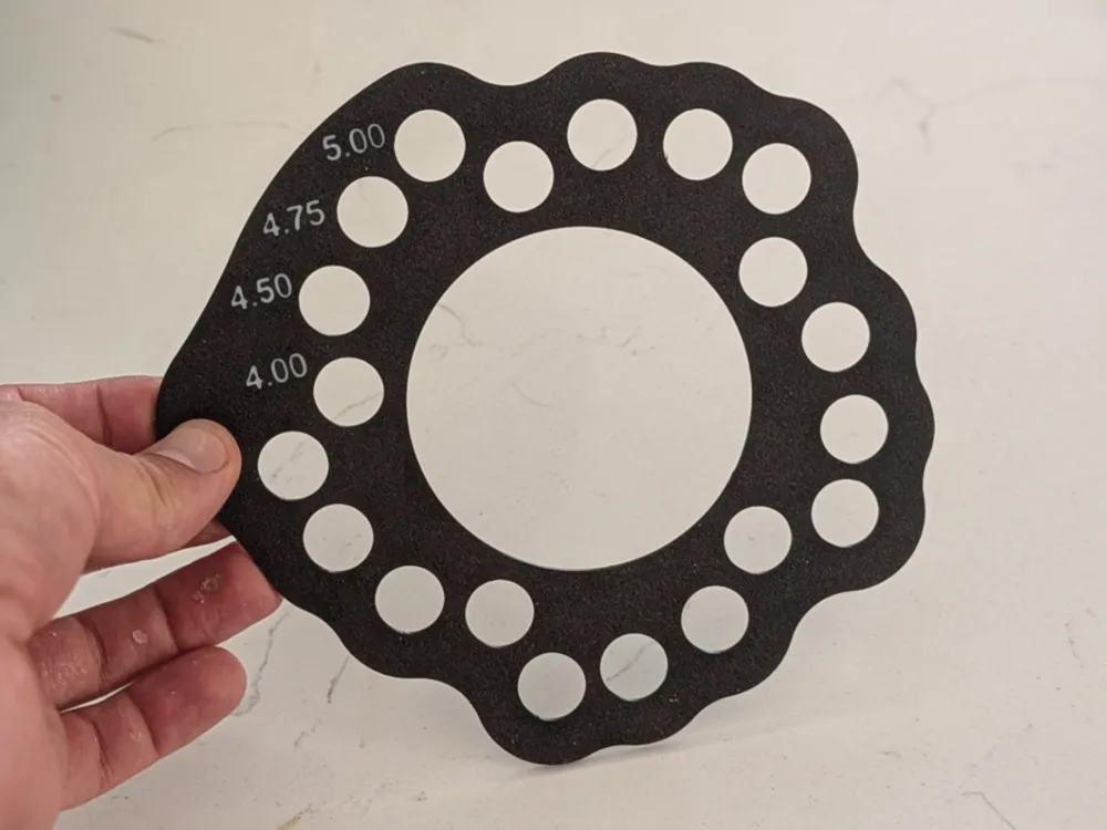 Bolt Pattern Measuring Template Wheel Lug Circle by Jelly Panic Labs