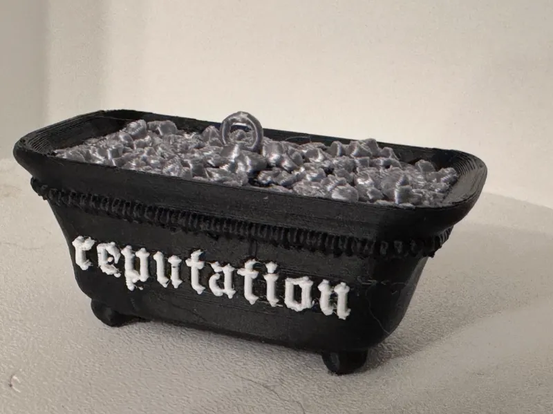Taylor Swift Reputation Era Tub Christmas Ornament