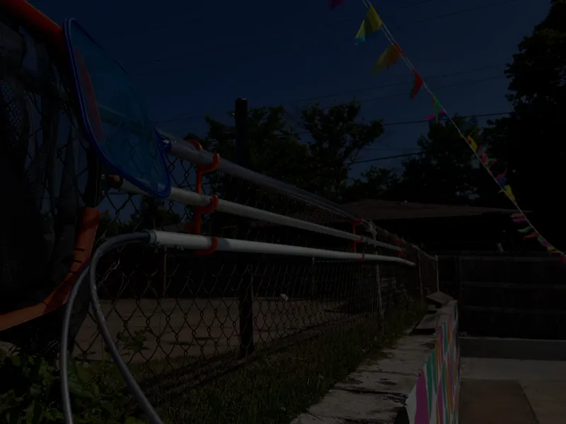 Chain link fence pool pole hook