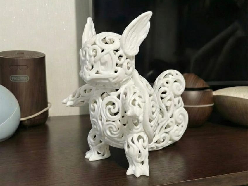 Wartortle Elementale: Edizione Arte Voronoi