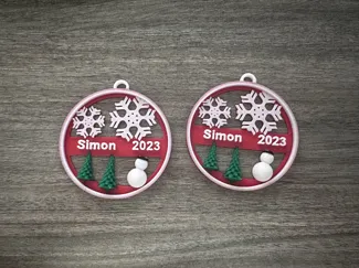 Christmas Ornament with Name and Year