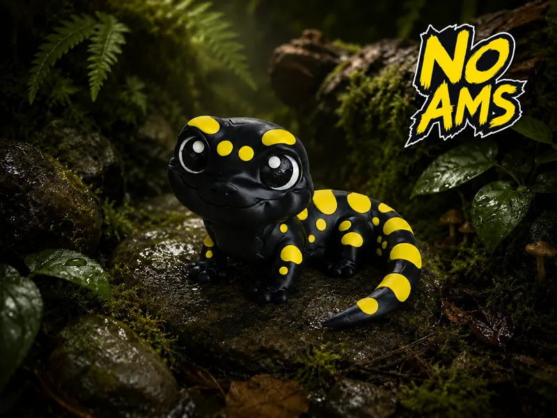 Salamandre noire et jaune - Avec ou sans AMS