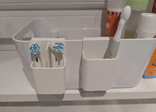 Porte-brosses à dents mural (deux modèles)