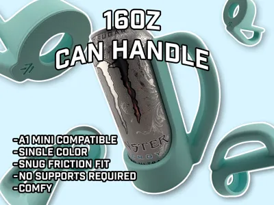 16oz Can Handle - ergonomic tall can holder!