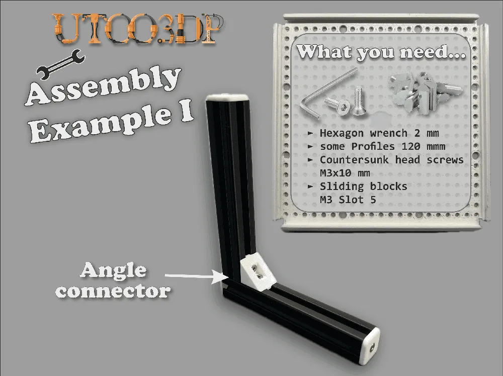 UTOO3DP Construction Kit - Angle Connector by UTOO3DP - MakerWorld