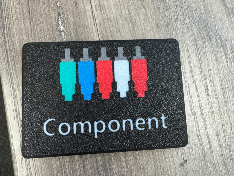 Component Cable Label for Cable Cap System
