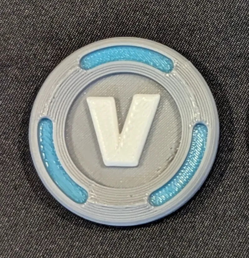 V- Buck - Silver Dollar Size - Multicolor