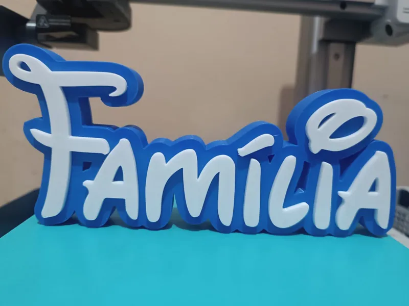 Letreiro Família - Estilo Disney