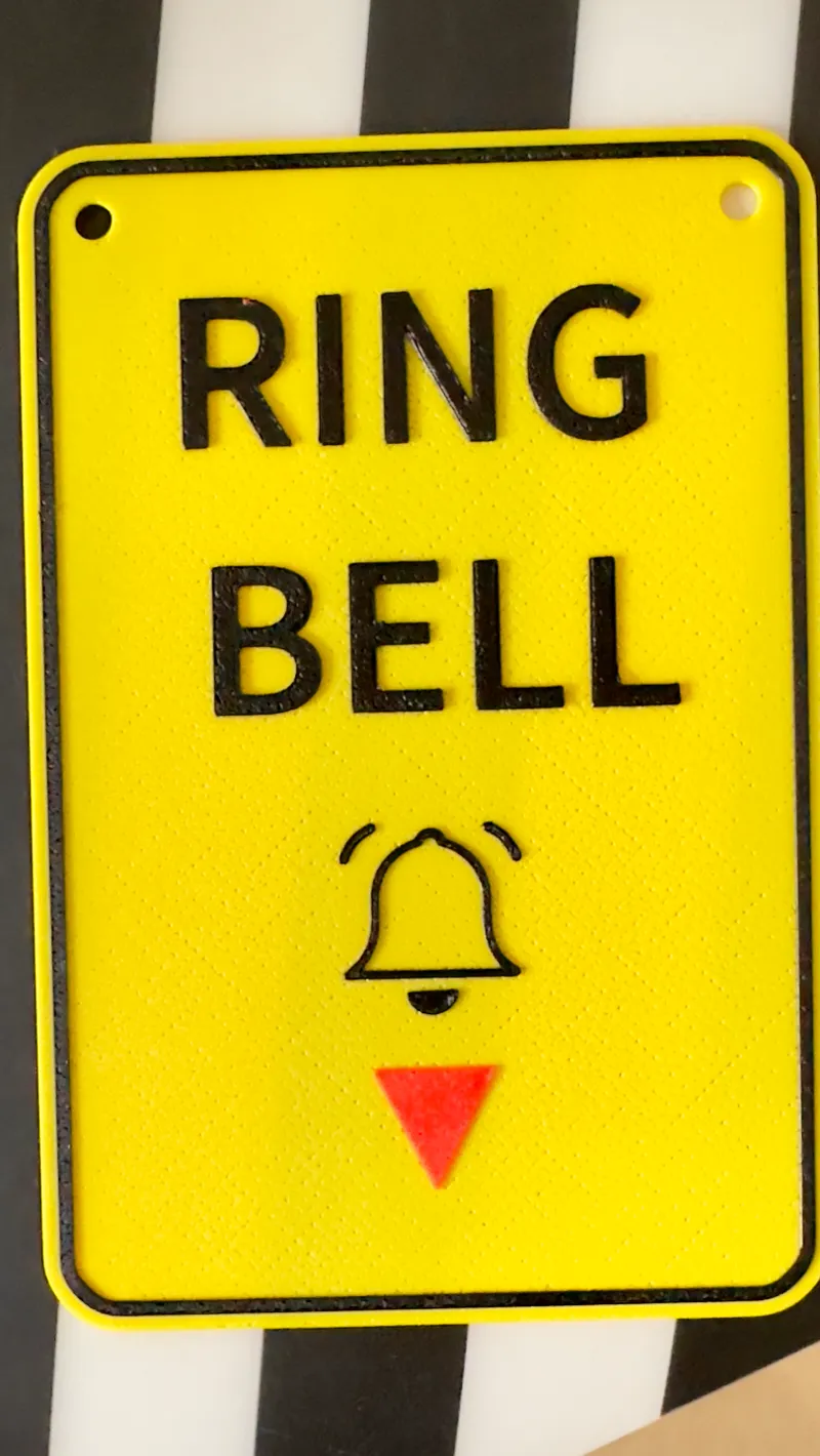 Please ring bell doorbell sign for delivery folks, who have trouble locating the doorbell buttons