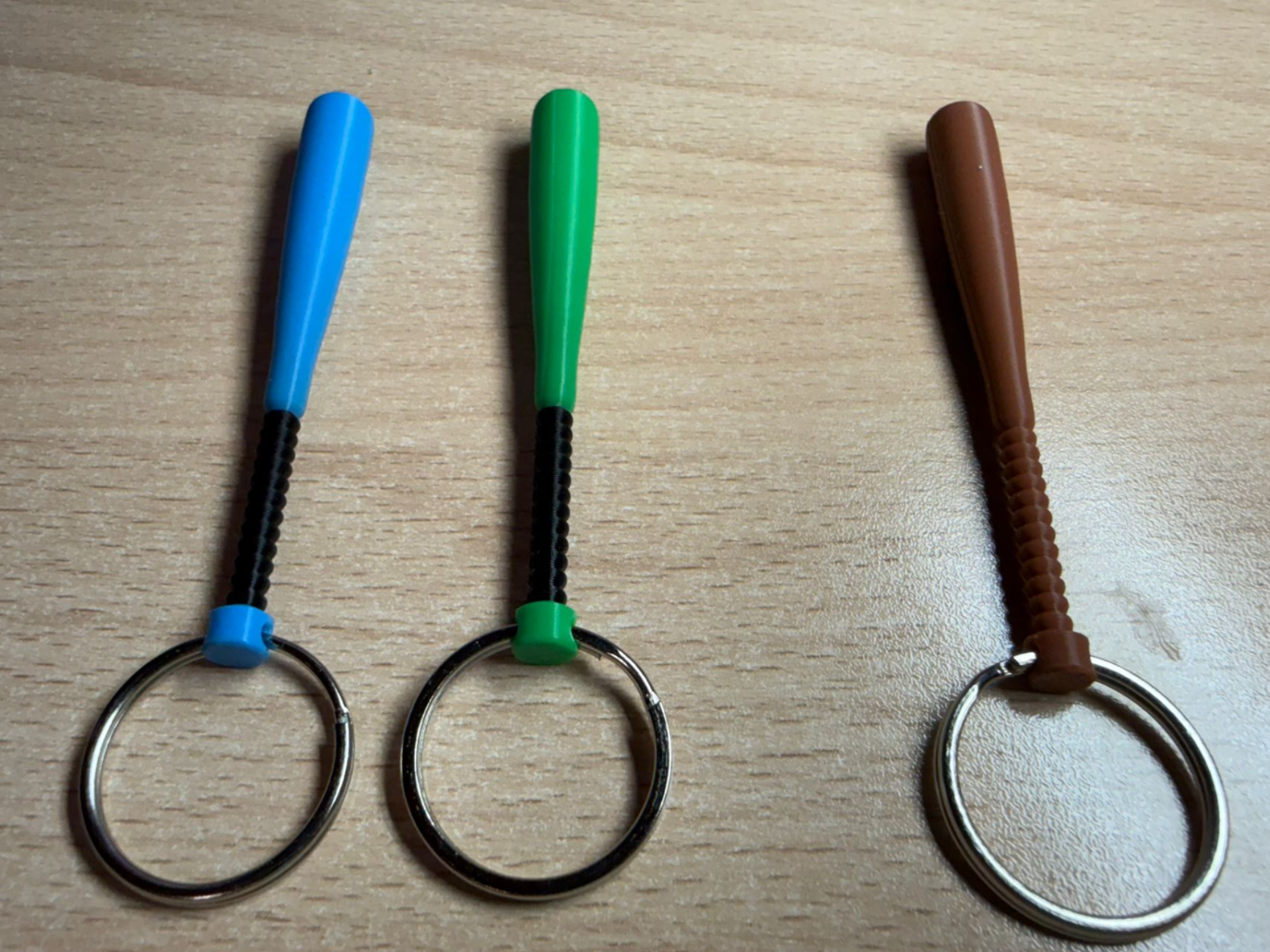 Baseball bat keychain