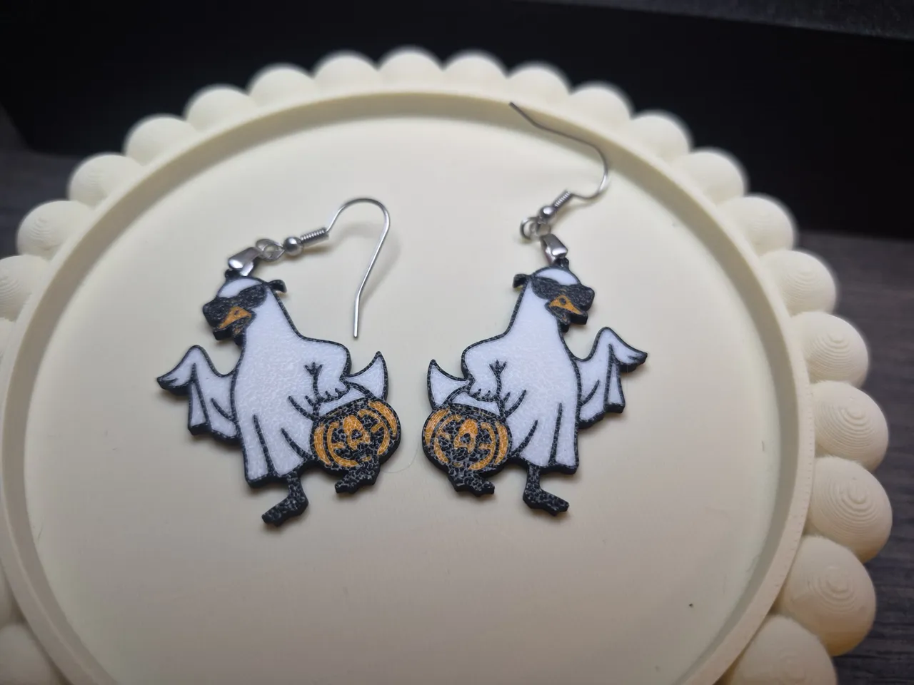 Cool Goose Halloween Earrings view 3