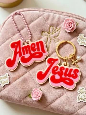 Llavero: Jesus Amen Bag Charm Keychain — vista de referencia 2