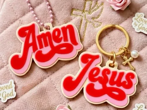 Llavero: Jesus Amen Bag Charm Keychain — referencia de MakerWorld