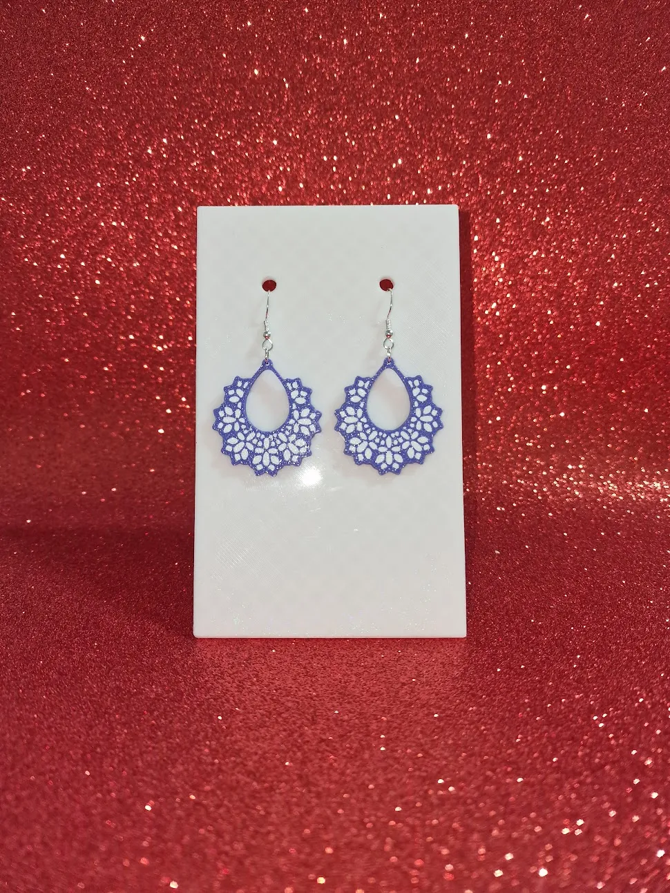 Flowery earrings view 2