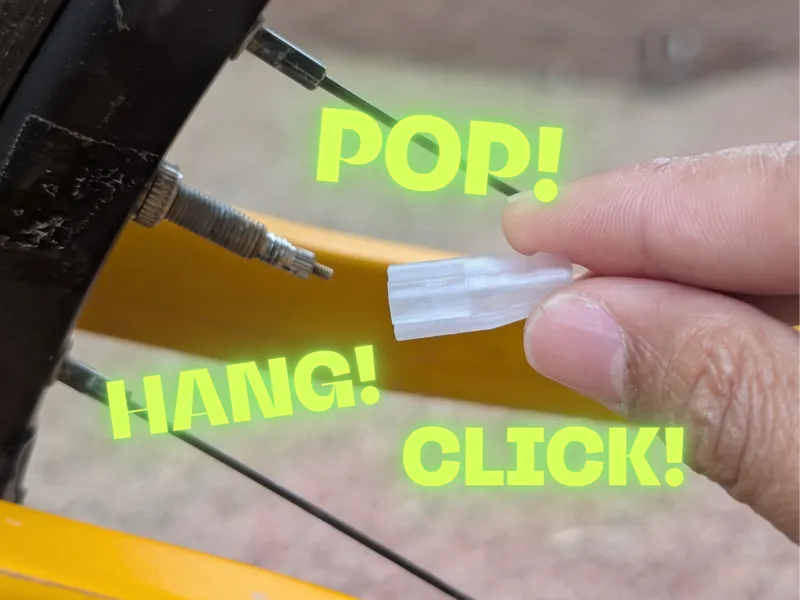 Pop, Hang, Click Presta Valve Covers