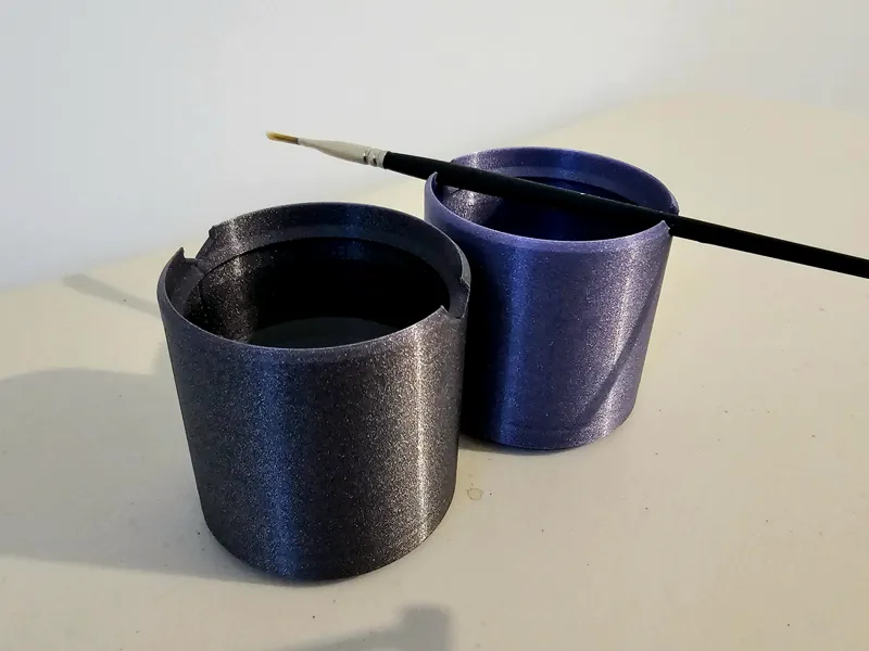 Fast-rinse paint brush cleaning water cup