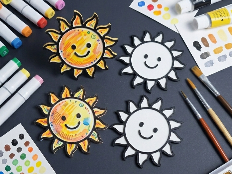Cute Sun Coloring