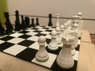 Chess set with chessboard