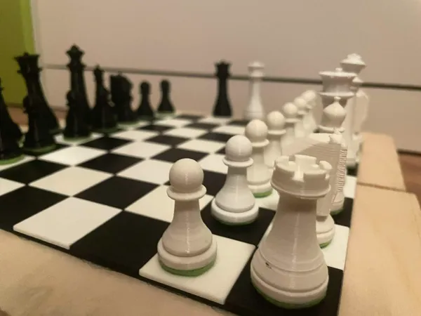 Jeu d'échecs avec échiquier